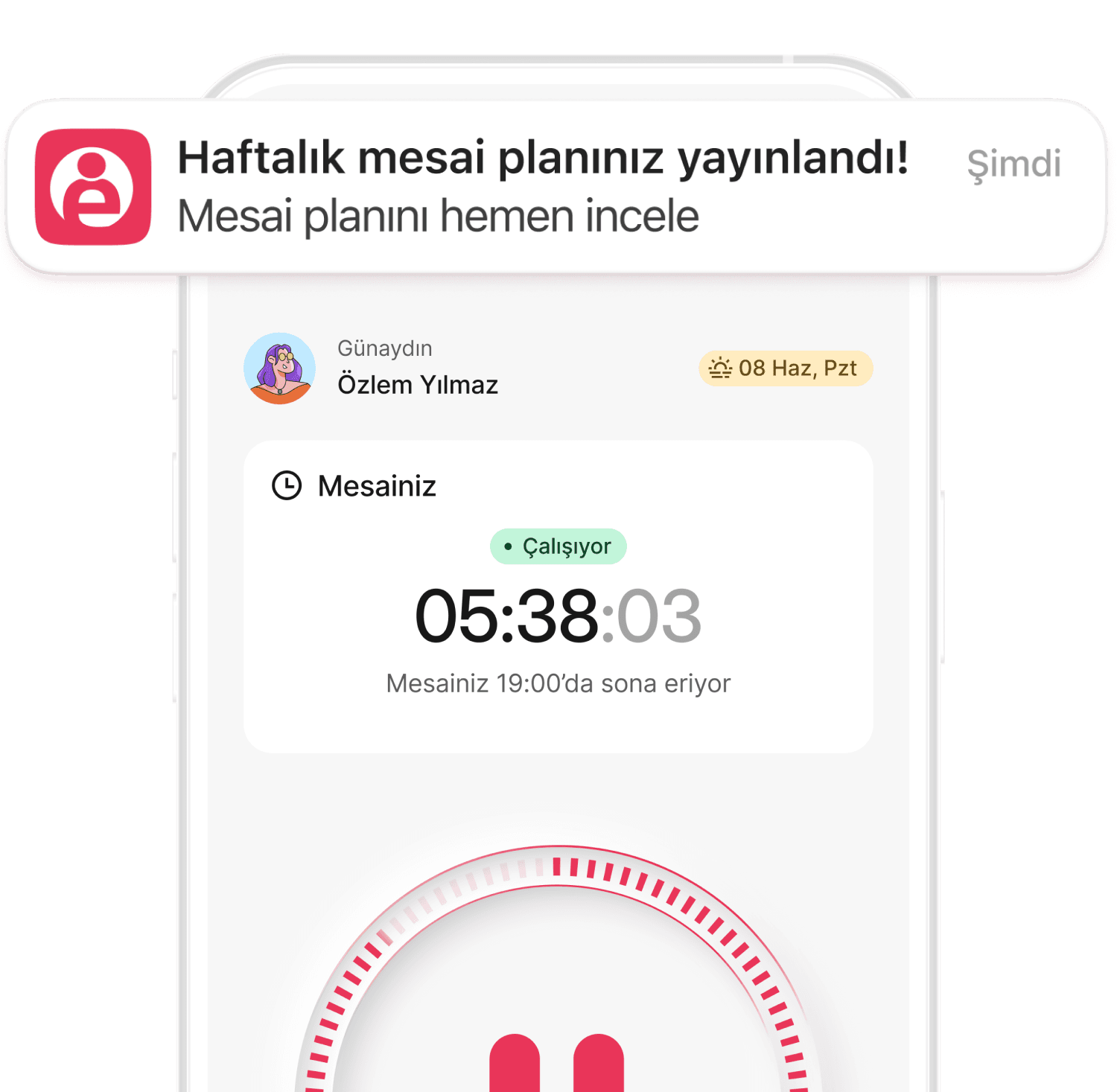 Team schedule sync screen